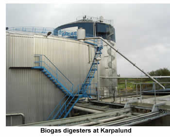 Biogas digesters at Karpalund