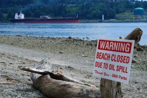 North Van beach closed oil spill - Clive Camm Flickr creative commons
