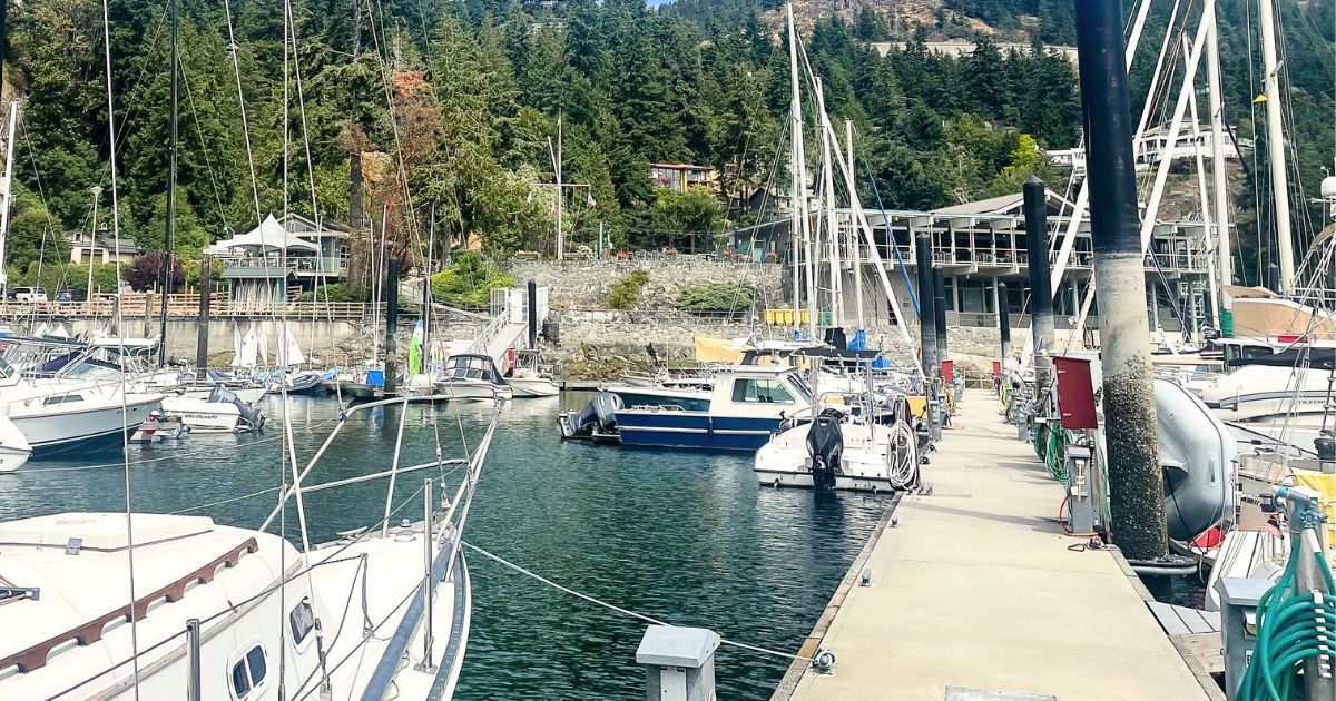 View from the dock of West Vancouver Yacht Club